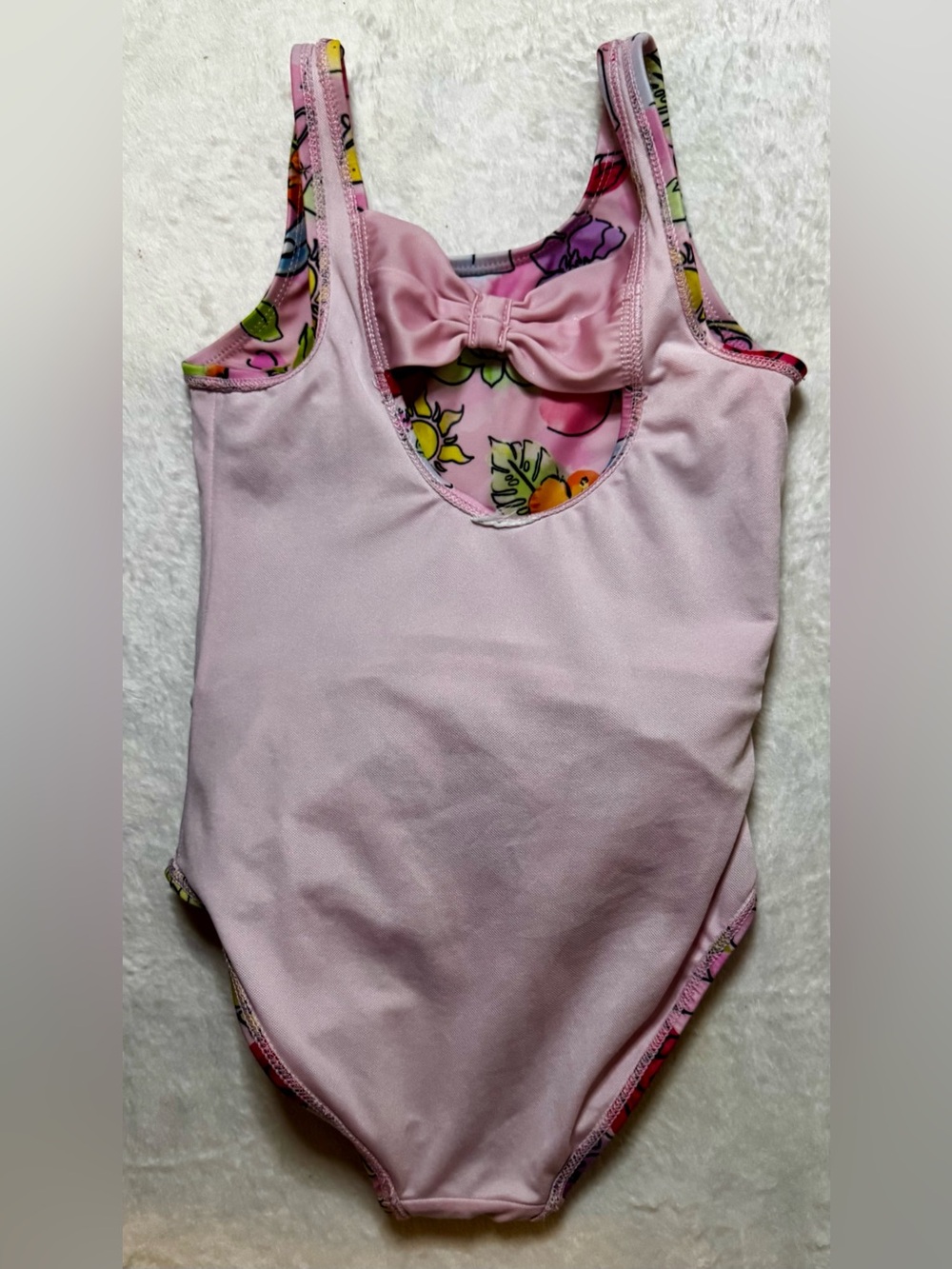 Disney Princess size 7/8 Pink Floral & Princess Print Tutu One-Piece Swimsuit - Picture 6 of 10